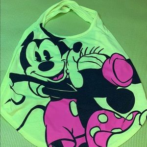 Neon yellow Disney Minnie and Mickey shirt